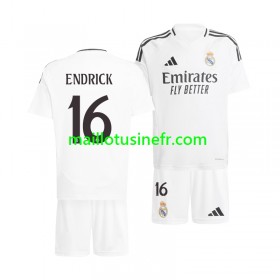 Maillot de Foot Real Madrid ENDRICK 16 Domicile 2024-25 - Enfant